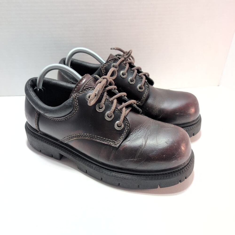 Skechers Men's Black Leather Lace-Up Sneakers